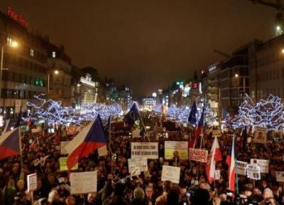 تظاهرات در چک با درخواست استعفای نخست وزیر میلیاردر