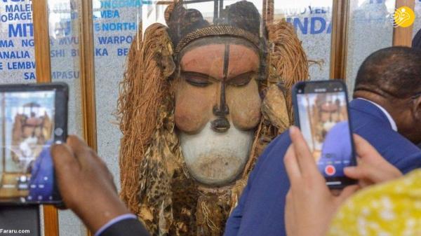 پادشاه بلژیک ماسک تاریخی کنگو را تحویل داد